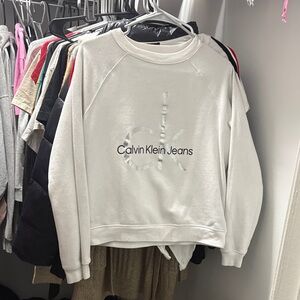 Calvin Klein Jeans White Crew Neck Sweater